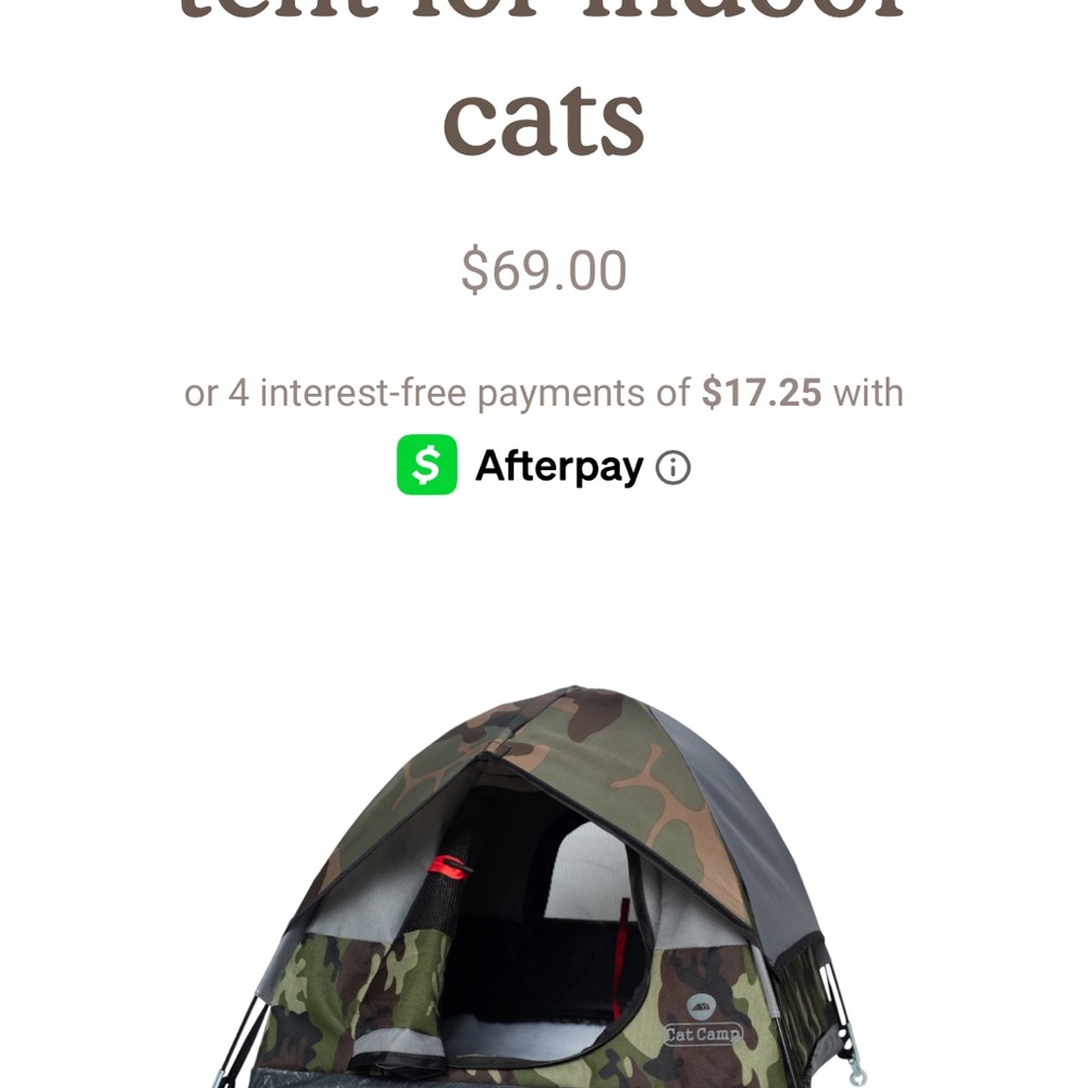 Cat Camp Camouflage Cat Tent - Picture 2 of 8
